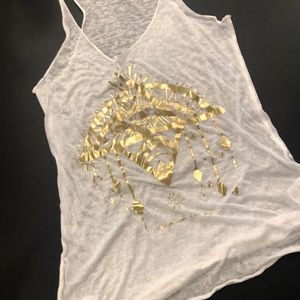 Spiritual Gangster white gauze rank with gold eye